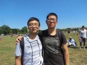 (L-R) Henry Chou and Ben Huang visited the District from New York to be part of the commemorative March on Washington on Aug. 24.
