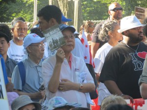 An eclectic group of D.C. residents stood side by side during the statehood rally at the D.C. War Memorial on Aug. 24.