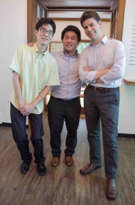 Mike Im, Jisoo Jeon and Adam Wojciechowicz are staff at the Korean Cultural Center.