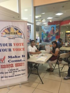 A new voter registers during the recent National Voters Registration Day.