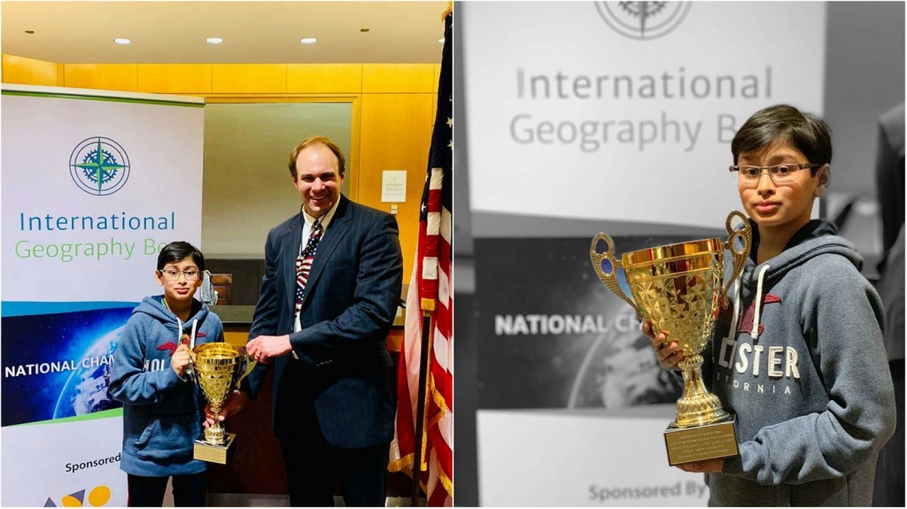 Indian-American whiz kid Samvrit Rao of Ashburn, Virginia, has been crowned the national champion in the junior varsity division of the International Geography Bee (IGB). All of 11 years old, Samvrit bested 99 students, 41 percent of Indian origin, to win the 2019 US trophy